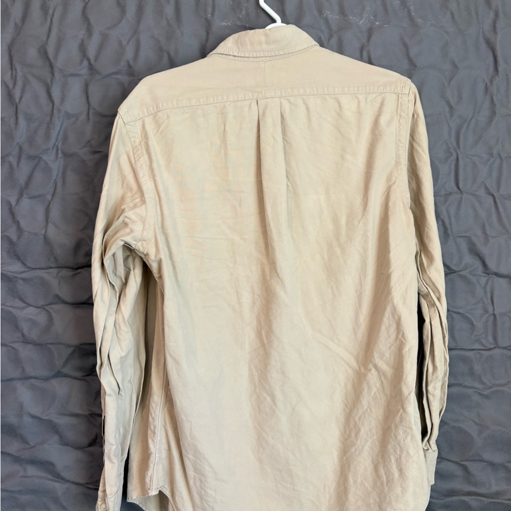 Ralph Lauren Beige Long-Sleeve Button-Down Shirt - Picture 4 of 4
